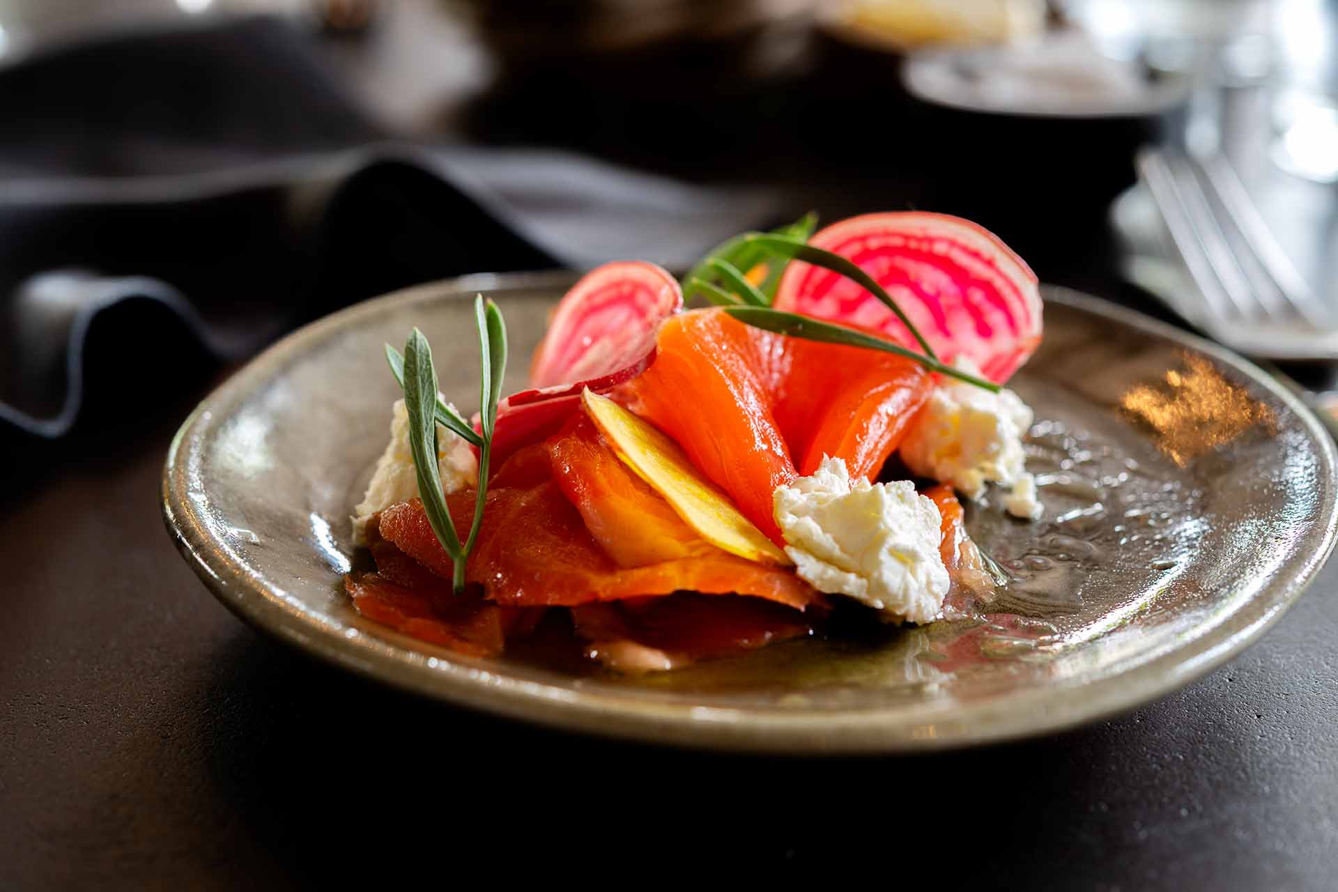 Entree, Gin cured Ocean Trout, Bistro Sociale, Restaurant, Southern Highlands, Bowral